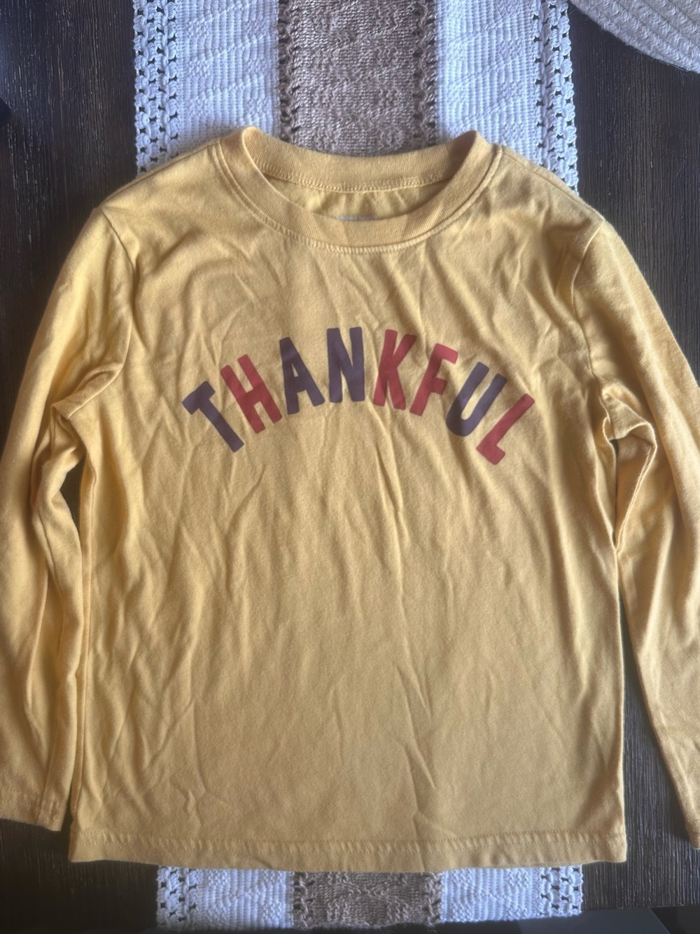 Jumping Beans Fall Themed “Thankful”Long-Sleeve Tee Size 5